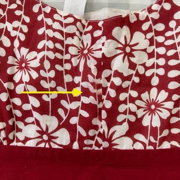 Point Zero dress pure cotton floral white red empire waist floral lightweight - Picture 16 of 16